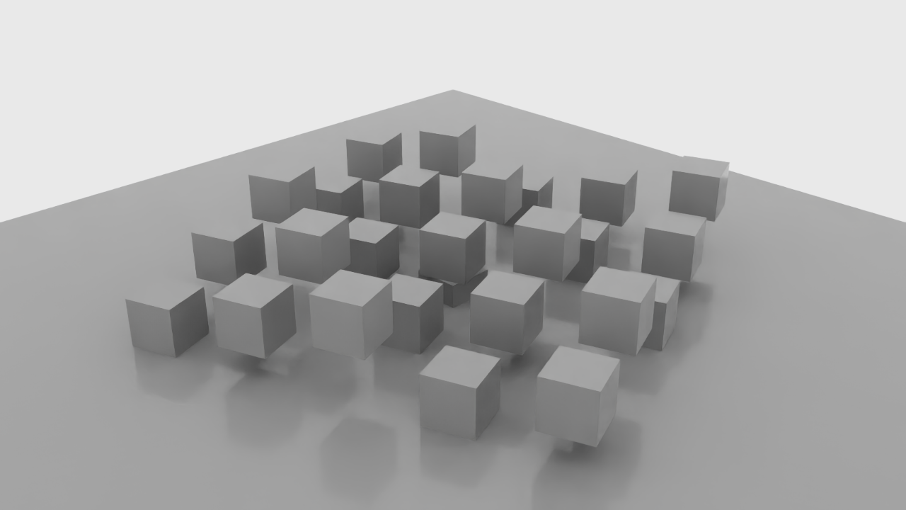 Xform / Mesh / PointInstancer 계층으로 5×5 격자 인스턴싱.